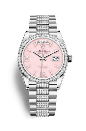 Remontoir à montres pour montre Rolex Day-Date 36 Day-Date 36 Or Blanc / Diamond / Opal-Diamond / President-Diamond