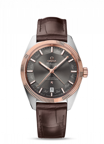 Watch Winder for watch Omega Globemaster Globemaster Annual Calendar Stainless Steel / Sedna Gold / Grey