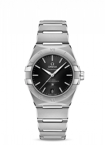 Watch Winder for watch Omega Constellation Constellation Master Chronometer 36 Stainless Steel / Black / Bracelet