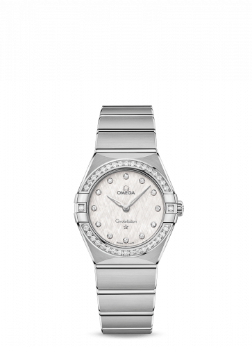 Watch Winder for watch Omega Constellation Constellation Manhattan 28 Quartz Stainless Steel / Silver Silk-Diamond / Diamond