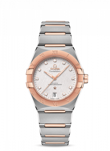 Watch Winder for watch Omega Constellation Constellation Master Chronometer 36 Stainless Steel / Sedna / Silver - Diamond / Bracelet