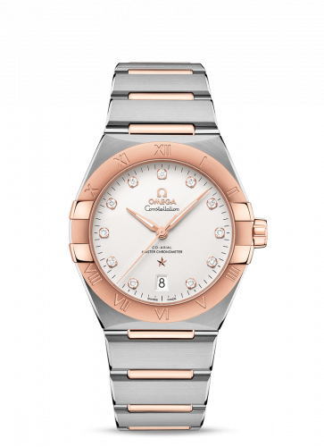 Watch Winder for watch Omega Constellation Constellation Master Chronometer 39 Stainless Steel / Sedna / Silver-Diamond / Bracelet