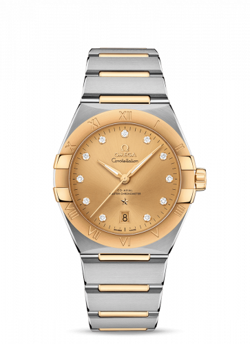 Watch Winder for watch Omega Constellation Constellation Master Chronometer 39 Stainless Steel / Yellow Gold / Champagne-Diamond / Bracelet