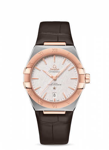 Watch Winder for watch Omega Constellation Constellation Master Chronometer 39 Stainless Steel / Sedna / Silver / Alligator