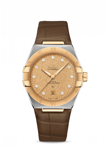 Watch Winder for watch Omega Constellation Constellation Master Chronometer 39 Stainless Steel / Yellow Gold / Champagne-Diamond / Alligator