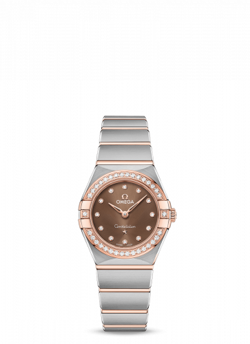 Watch Winder for watch Omega Constellation Constellation Manhattan 25 Quartz Stainless Steel / Sedna Gold / Brown - Diamond / Diamond