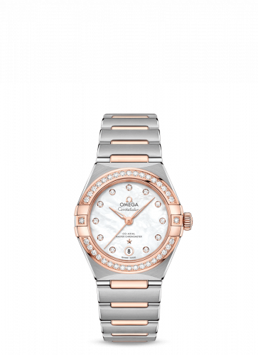 Watch Winder for watch Omega Constellation Constellation Manhattan 29 Co-Axial Master Chronometer Stainless Steel / Sedna Gold / MOP / Diamond