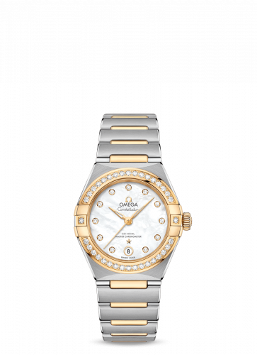 Watch Winder for watch Omega Constellation Constellation Manhattan 29 Co-Axial Master Chronometer Stainless Steel / Yellow Gold / MOP / Diamond