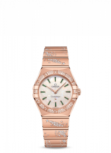 Watch Winder for watch Omega Constellation Constellation Manhattan 28 Quartz Sedna Gold / MOP - Emerald / Diamond