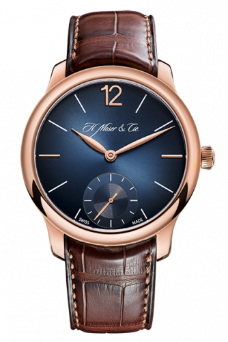 Remontoir à montres pour montre H. Moser & Cie Endeavour Endeavour Small Seconds, Red Or, Bleu Fumé Dial