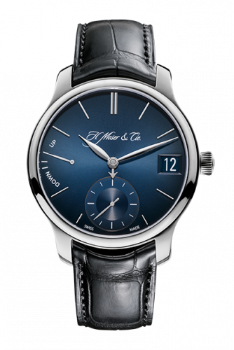 Remontoir à montres pour montre H. Moser & Cie Endeavour Endeavour Perpetual Calendar, Palladium, Bleu Fumé Dial