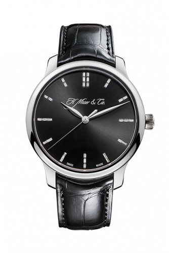 Remontoir à montres pour montre H. Moser & Cie Endeavour Endeavour Centre Seconds, Or Blanc, Noire Baguette Dial