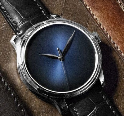 Remontoir à montres pour montre H. Moser & Cie Endeavour Endeavour Centre Seconds Concept, Or Blanc, Midnight Bleu Fumé Dial