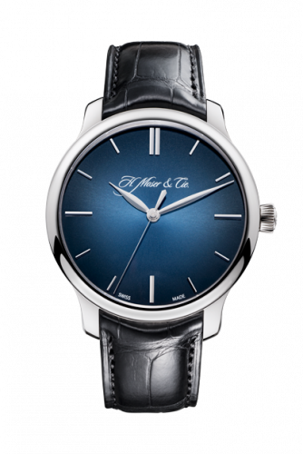 Remontoir à montres pour montre H. Moser & Cie Endeavour Endeavour Centre Seconds, Palladium, Bleu Fumé Dial
