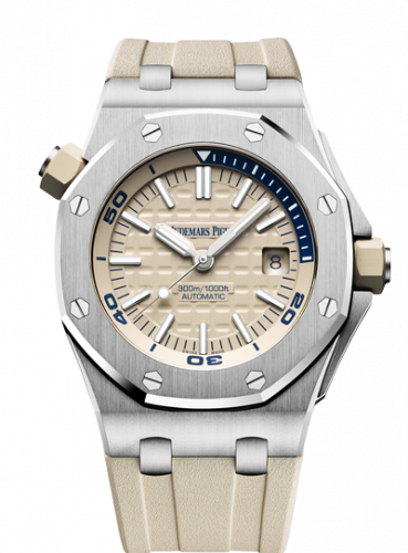 Watch Winder for watch Audemars Piguet Royal Oak Offshore Royal Oak Offshore Diver Stainless Steel / Beige
