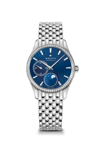 Watch Winder for watch Zenith Elite Elite Ultra Thin Lady Moonphase Blue / Diamond / Bracelet