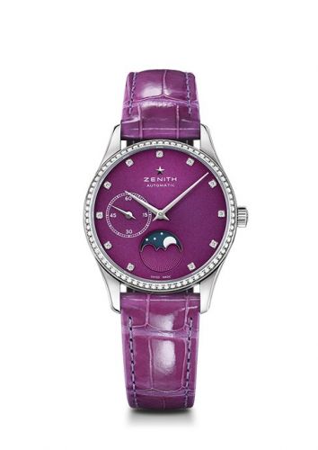 Watch Winder for watch Zenith Elite Elite Ultra Thin Lady Moonphase Purple / Diamond