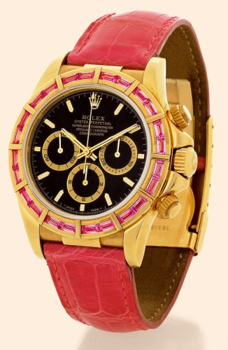 Remontoir à montres pour montre Rolex Daytona Daytona Zenith Yellow Or Rose Sapphire Noire