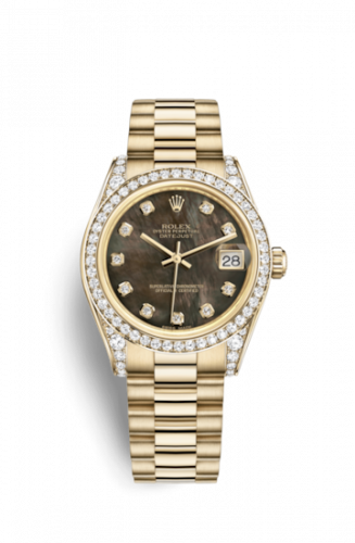 Watch Winder for watch Rolex Datejust 31 Datejust 31 Yellow Gold Diamond / President / Black MOP