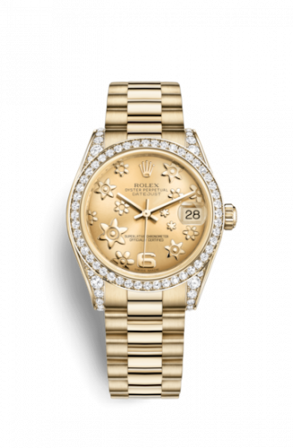 Watch Winder for watch Rolex Datejust 31 Datejust 31 Yellow Gold Diamond / President / Champagne Floral