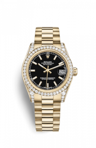 Watch Winder for watch Rolex Datejust 31 Datejust 31 Yellow Gold Diamond / President / Black