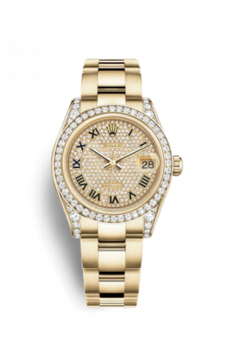 Remontoir à montres pour montre Rolex Datejust 31 Datejust 31 Yellow Or Diamond / Oyster / Paved Roman