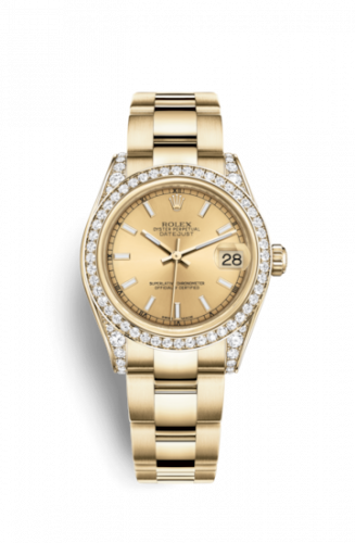Remontoir à montres pour montre Rolex Datejust 31 Datejust 31 Yellow Or Diamond / Oyster / Champagne