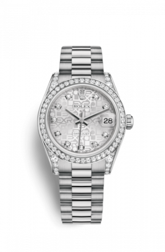 Watch Winder for watch Rolex Datejust 31 Datejust 31 White Gold Diamond / President / Silver Computer