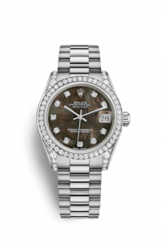 Watch Winder for watch Rolex Datejust 31 Datejust 31 White Gold Diamond / President / Black MOP