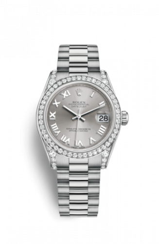 Remontoir à montres pour montre Rolex Datejust 31 Datejust 31 Or Blanc Diamond / President / Rhodium Roman