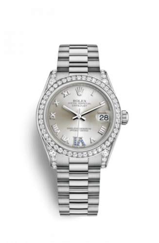 Watch Winder for watch Rolex Datejust 31 Datejust 31 White Gold Diamond / President / Silver Roman