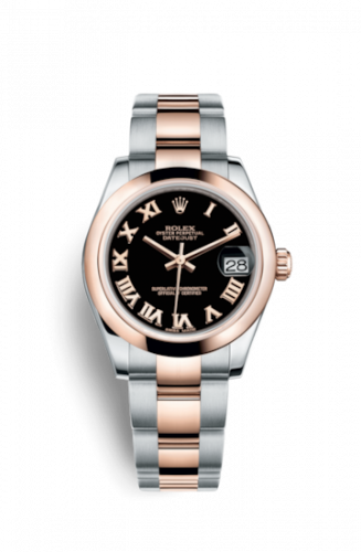 Remontoir à montres pour montre Rolex Datejust 31 Datejust 31 Rolesor Everose Domed / Oyster / Noire Roman