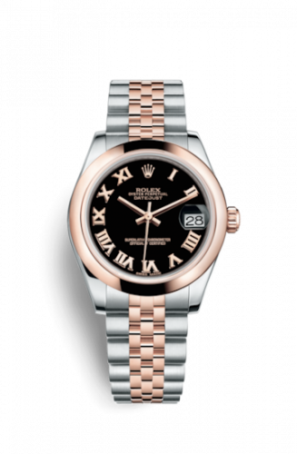 Remontoir à montres pour montre Rolex Datejust 31 Datejust 31 Rolesor Everose Domed / Jubilee / Noire Roman