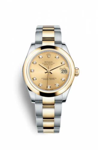 Remontoir à montres pour montre Rolex Datejust 31 Datejust 31 Rolesor Yellow Domed / Oyster / Champagne Diamond