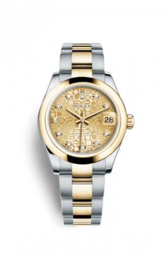 Remontoir à montres pour montre Rolex Datejust 31 Datejust 31 Rolesor Yellow Domed / Oyster / Champagne Computer