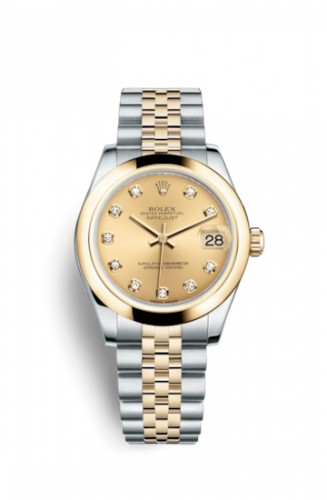 Remontoir à montres pour montre Rolex Datejust 31 Datejust 31 Rolesor Yellow Domed / Jubilee / Champagne Diamond