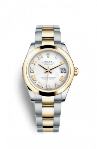 Remontoir à montres pour montre Rolex Datejust 31 Datejust 31 Rolesor Yellow Domed / Oyster / Blanc Roman