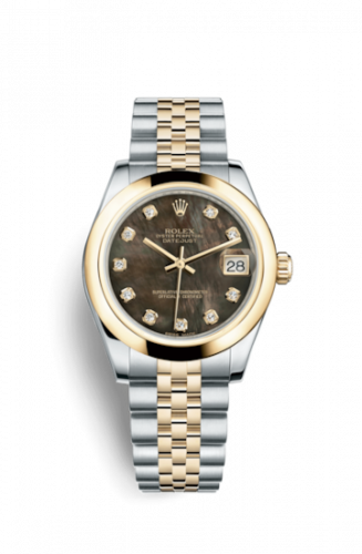 Remontoir à montres pour montre Rolex Datejust 31 Datejust 31 Rolesor Yellow Domed / Jubilee / Noire MOP