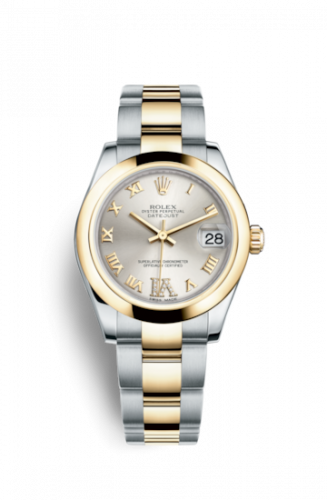 Remontoir à montres pour montre Rolex Datejust 31 Datejust 31 Rolesor Yellow Domed / Oyster / Argent Roman