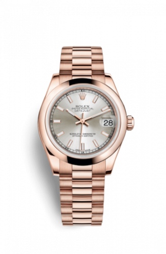 Remontoir à montres pour montre Rolex Datejust 31 Datejust 31 Everose Domed / President / Argent