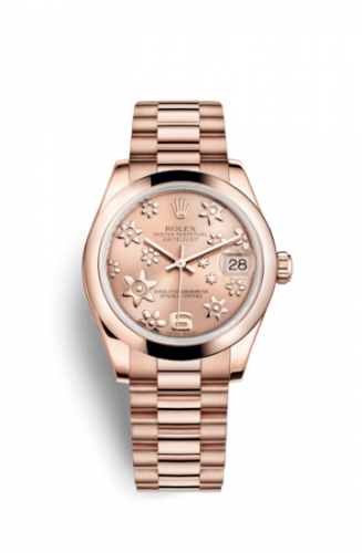 Remontoir à montres pour montre Rolex Datejust 31 Datejust 31 Everose Domed / President / Rose Floral