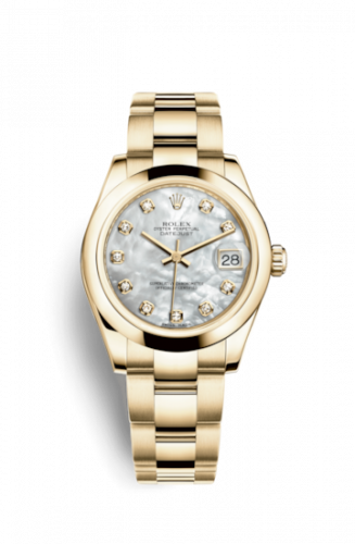 Remontoir à montres pour montre Rolex Datejust 31 Datejust 31 Yellow Or Domed / Oyster / MOP