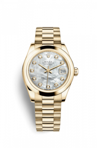 Remontoir à montres pour montre Rolex Datejust 31 Datejust 31 Yellow Or Domed / President / MOP