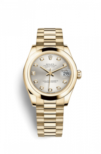 Watch Winder for watch Rolex Datejust 31 Datejust 31 Yellow Gold Domed / President / Silver Diamonds