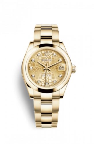 Remontoir à montres pour montre Rolex Datejust 31 Datejust 31 Yellow Or Domed / Oyster / Champagne Computer