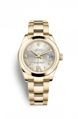 Watch Winder for watch Rolex Datejust 31 Datejust 31 Yellow Gold Domed / Oyster / Silver Roman