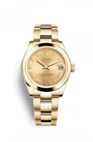 Remontoir à montres pour montre Rolex Datejust 31 Datejust 31 Yellow Or Domed / Oyster / Champagne Roman