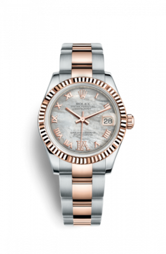 Remontoir à montres pour montre Rolex Datejust 31 Datejust 31 Rolesor Everose Fluted / Oyster / MOP Roman