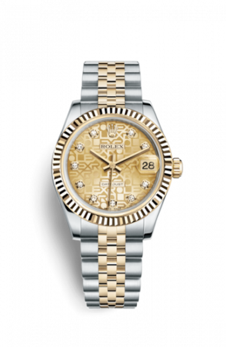 Watch Winder for watch Rolex Datejust 31 Datejust 31 Rolesor Yellow Fluted / Jubilee / Champagne Computer