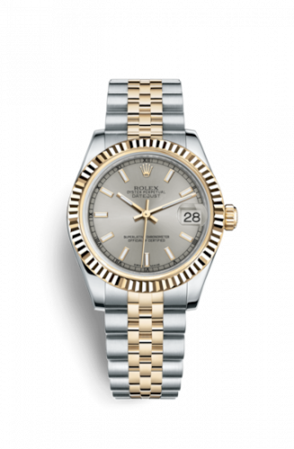 Remontoir à montres pour montre Rolex Datejust 31 Datejust 31 Rolesor Yellow Fluted / Jubilee / Argent